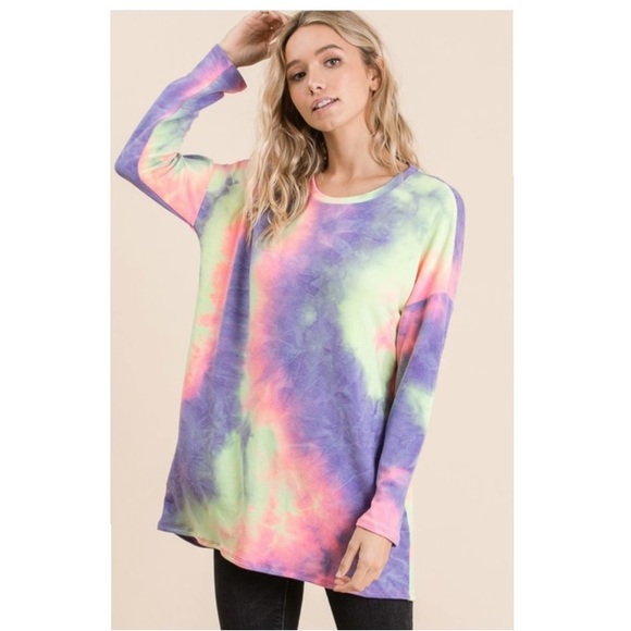 Small left ❤️tie-dye tunic top - Picture 3 of 10
